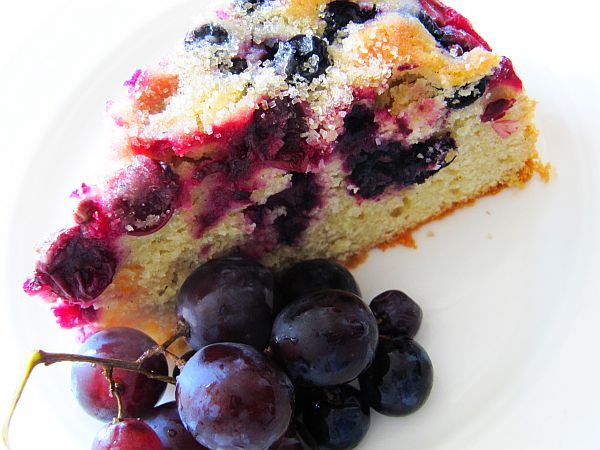 Traubenkuchen mit Trauben