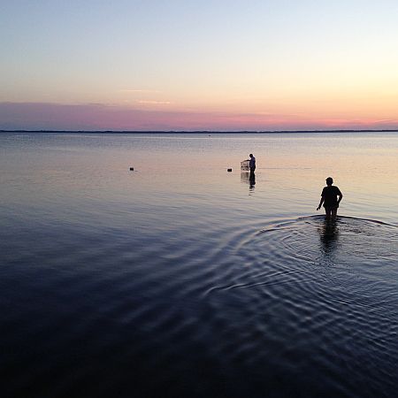 Sunst over Currituck Sound_crabbing